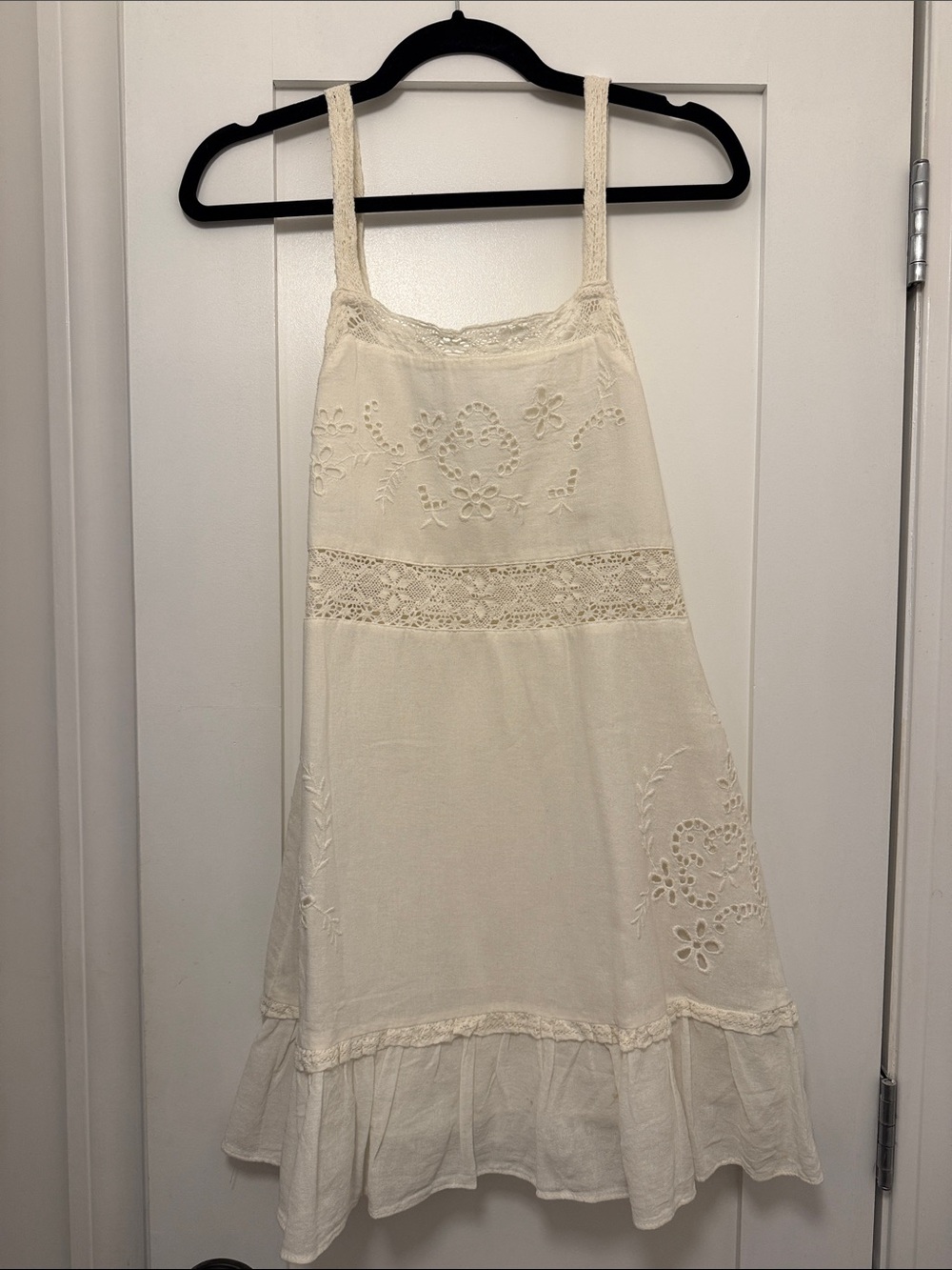 Zara Cream Eyelet Lace Sundress